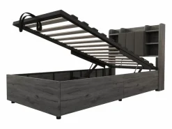 Hot Cama infantil con almacenaje - 90 x 200 cm - cabecero con almacenaje - con USB + Tipo C - MDF - Cama Con Canapé|Cama Con Almacenaje
