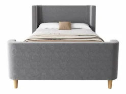 New Cama infantil de 90x200 cm acolchada en terciopelo (colchón no incluido) Cama Terciopelo