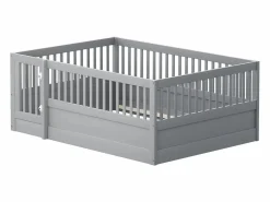 Outlet Hauss Spole Cama infantil de 140x200 cm con estructura y puerta pequeña (sin colchón ni estructura) Gris