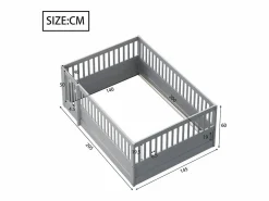 Outlet Hauss Spole Cama infantil de 140x200 cm con estructura y puerta pequeña (sin colchón ni estructura) Gris