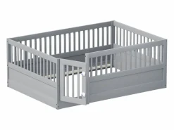 Outlet Hauss Spole Cama infantil de 140x200 cm con estructura y puerta pequeña (sin colchón ni estructura) Gris