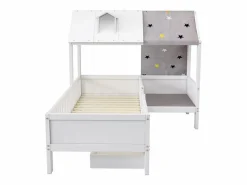 New Cama infantil individual multifuncional de madera maciza - con cajón debajo de la cama - 90x200 cm - Cama Montessori