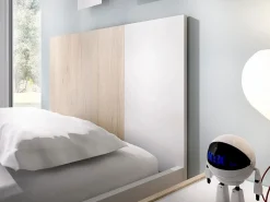Online Vente-unique Cama infantil nido 2 x 90 x 190 cm color natural y blanco con somier - SONIA Color natural claro / Blanco