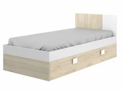 Online Vente-unique Cama infantil nido 2 x 90 x 190 cm color natural y blanco con somier - SONIA Color natural claro / Blanco