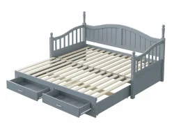 Hauss Spole Cama infantil 90/180x190 cm, cama nido con 2 cajones, pino, cama multifuncional,