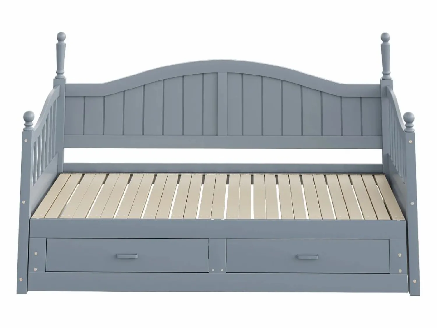 Hauss Spole Cama infantil 90/180x190 cm, cama nido con 2 cajones, pino, cama multifuncional,