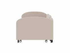 Hot Cama infantil 90x200 cm con cama nido de terciopelo, somier de láminas, sin colchón, claro Cama Nido