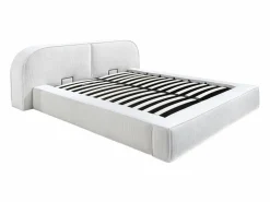 Maison Céphy Cama king size con almacenaje de 180 x 200 cm en pana color - LIRABA de