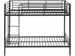 Outlet Cama litera 2 x 90 x 190 cm metal con somieres y colchón. DUOTIS II Cama Litera