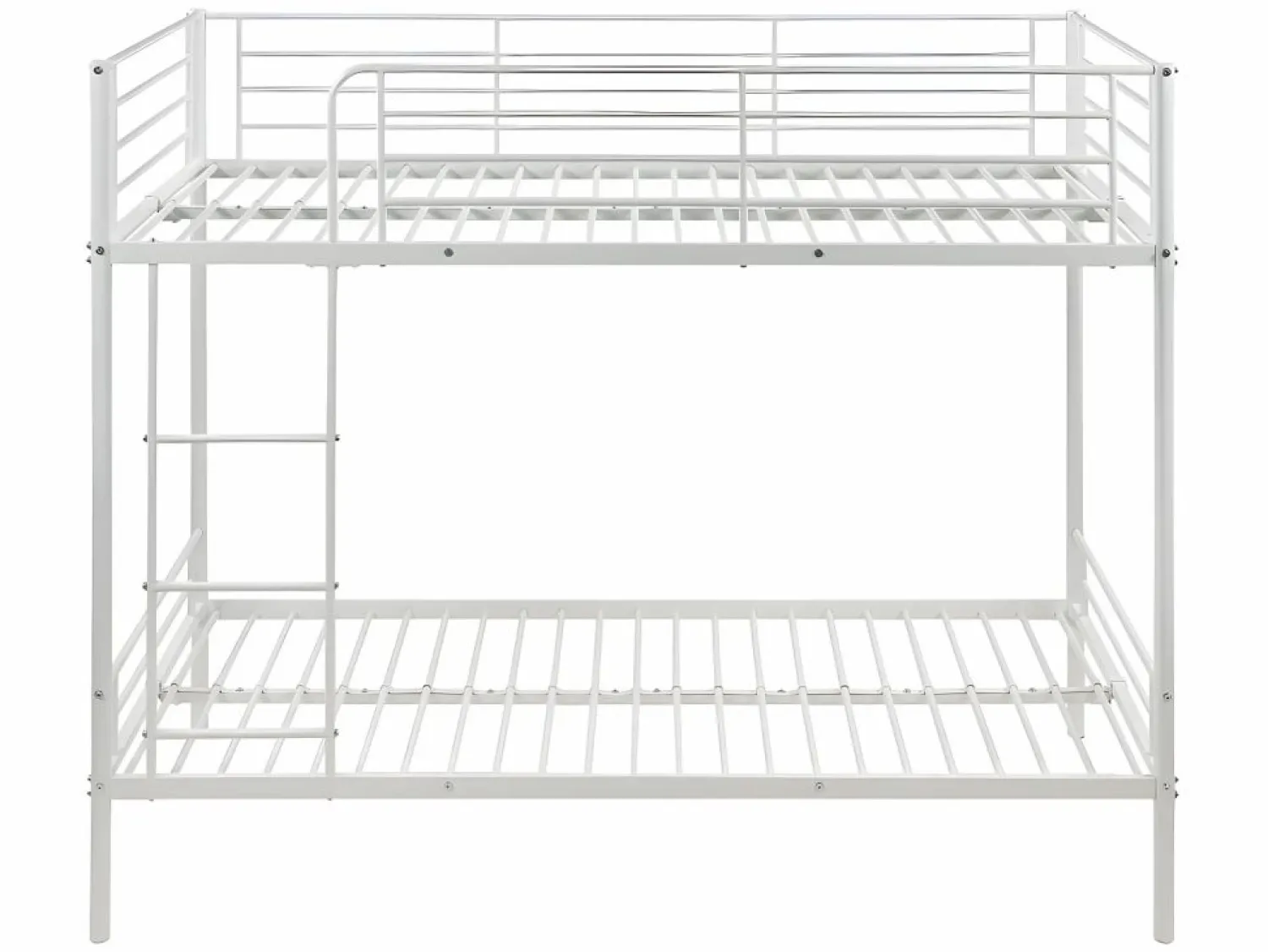 Sale Vente-unique Cama litera 2 x 90 x 190 cm metal con somieres y colchón. DUOTIS II Blanco