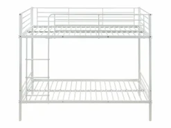 Best Vente-unique Cama litera de acero lacado color DUOTIS II Blanco
