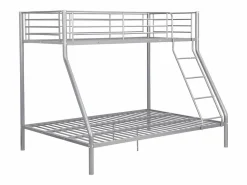 Best Vente-unique Cama litera ELEVATIO II - 90x190 cm y 140x190cm - Plata Plateado
