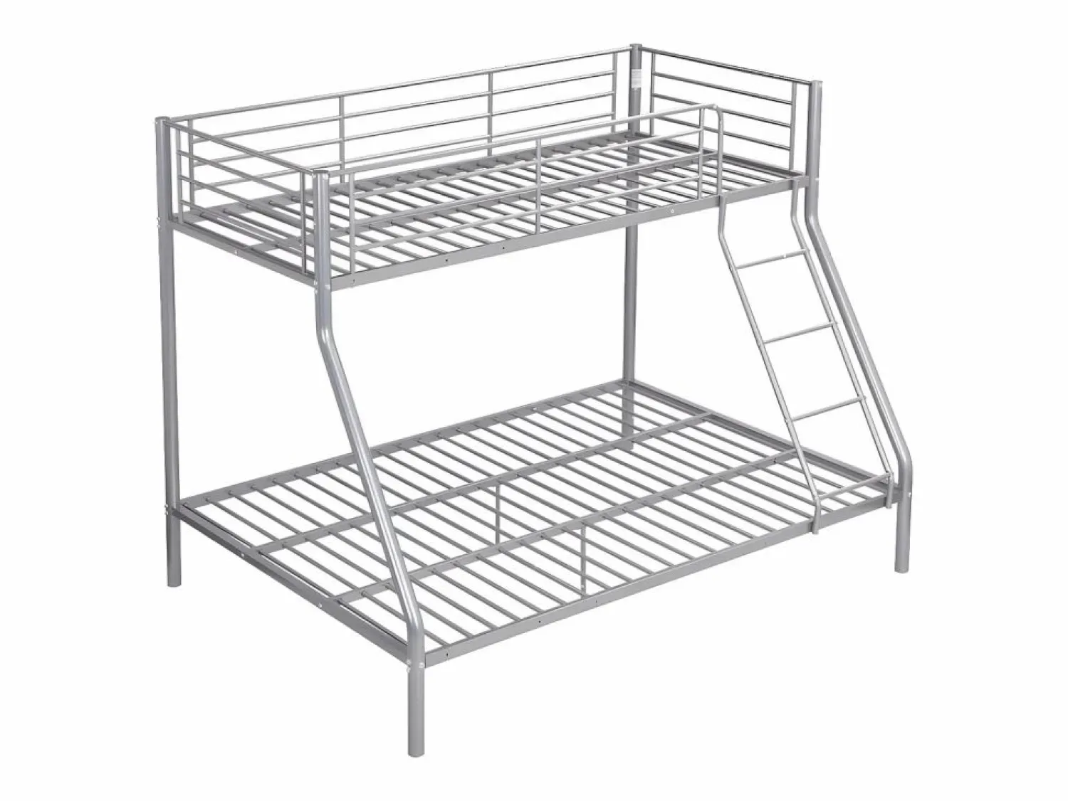Best Vente-unique Cama litera ELEVATIO II - 90x190 cm y 140x190cm - Plata Plateado