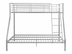 Best Vente-unique Cama litera ELEVATIO II - 90x190 cm y 140x190cm - Plata Plateado