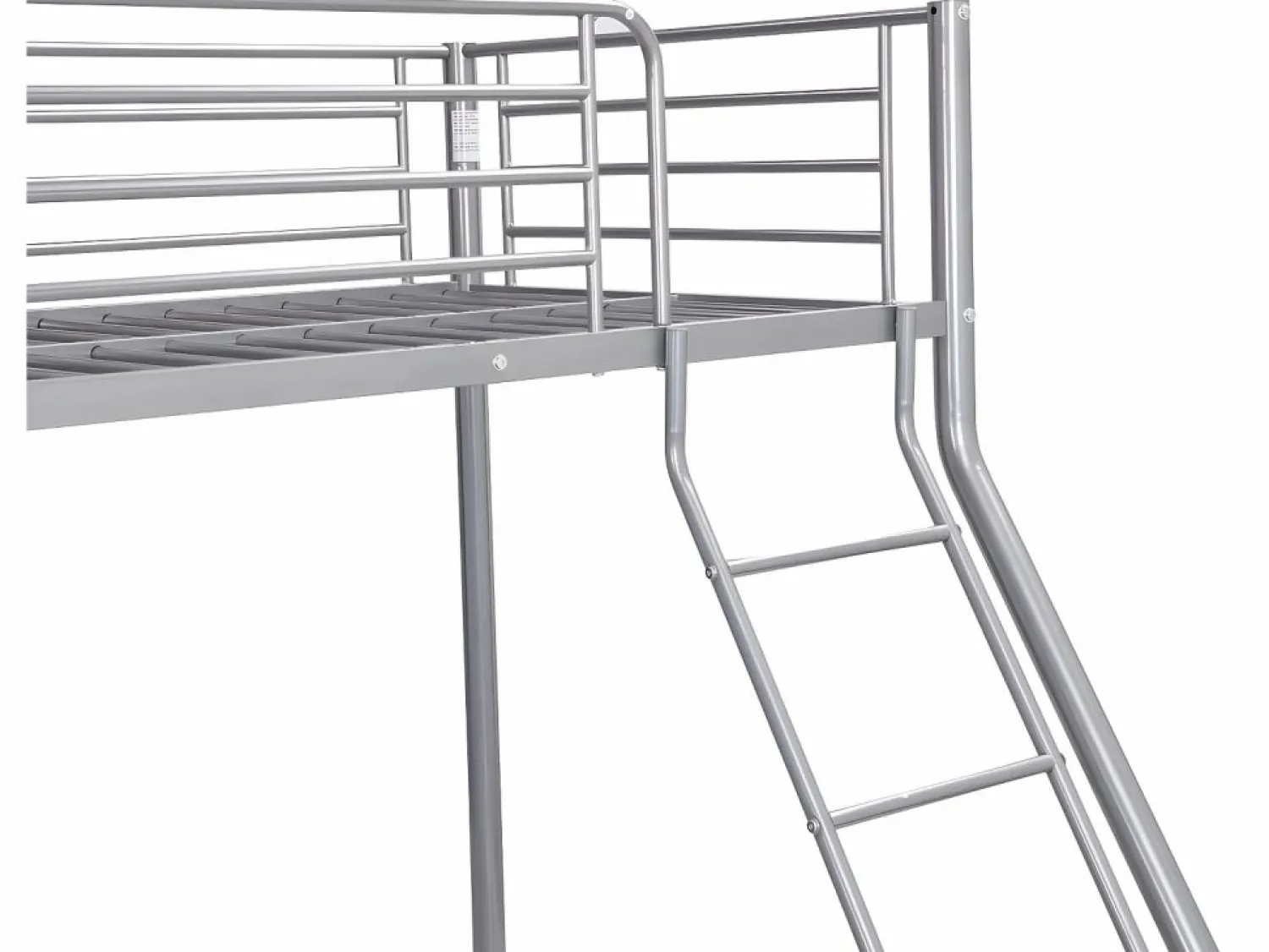 Best Vente-unique Cama litera ELEVATIO II - 90x190 cm y 140x190cm - Plata Plateado