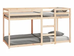 Clearance vidaxl Cama litera sin colchón madera maciza de pino 90x200 cm Color natural claro