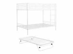 Outlet Cama literas 2 x 90 x 190 cm con somieres y cama nido - DUOTIS Cama Litera