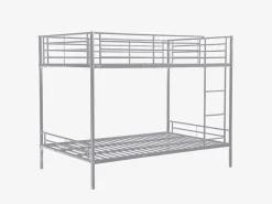 New Vente-unique Cama literas 2 x 120 x 190 cm color - DUOTIS Plateado