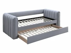 Sale Vente-unique Cama nido 90 x 190 cm de tela y en color - SAHONA Gris
