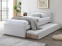 Clearance Vente-unique Cama nido 90 x 190 cm tela + colchón - DORITALO Beige