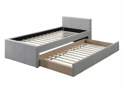 Discount Vente-unique Cama nido 90 x 190 cm tela + colchón - DORITALO Gris