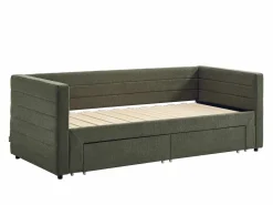 Vente-unique Cama nido 2 x 80 x 200 cm en tela texturizada + colchón - CAMITY