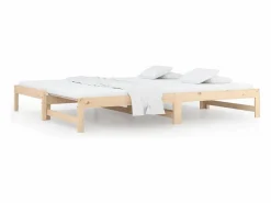 Best Cama nido - 90x190 cm extraíble madera maciza de pino ES27401 Marru00f3n