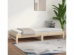 Best Cama nido - 90x190 cm extraíble madera maciza de pino ES27401 Marru00f3n