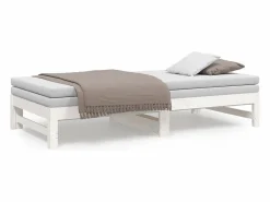 Discount Cama nido - 90x190 cm extraíble madera maciza de pino ES44673 Blanco