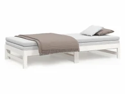 Outlet Cama nido - 80x200 cm extraíble madera maciza de pino ES68992 Cama Diván|Cama Nido