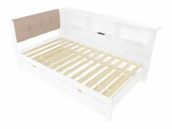 Hauss Spole Cama nido blanca de 90x200cm con iluminación LED, almacenaje, USB (sin colchón)