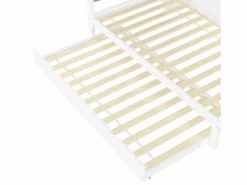 Hauss Spole Cama nido blanca de 90x200cm con iluminación LED, almacenaje, USB (sin colchón)