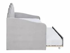 Vente-unique Cama nido con forma de concha 2 x 90 x 190 cm terciopelo - ELUSIA