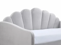 Vente-unique Cama nido con forma de concha 2 x 90 x 190 cm terciopelo - ELUSIA