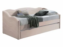 Discount Cama nido de 2 plazas de 90 x 190 cm en terciopelo + colchón - LENVIA Cama Terciopelo|Cama Diván