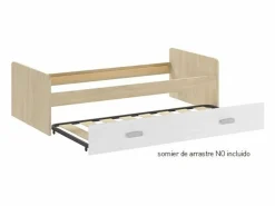 Cama Nido de Melamina Color Puccini Andersen – Ancho 194,4 cm x Fondo 98 cm x Alto 58 cm, Ideal para Habitaciones Juveniles.