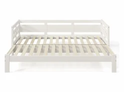 Outlet Cama nido diván 90x190 cm de pino macizo con segunda cama y estructura enrollable - Cama Nido
