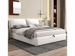 Discount Cama nido en terciopelo , 180 x 200 cm, con 3 cajones y cabecero ajustable, carga máx. 300kg Cama Terciopelo