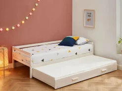 Cama nido infantil 2 x 90 x 190 cm Pino macizo y MDF con colchón AEDAN II Cama Nido