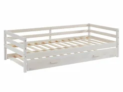 Cama nido infantil 2 x 90 x 190 cm Pino macizo y MDF con colchón AEDAN II Cama Nido