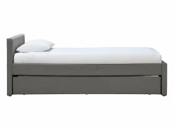Outlet Miliboo Cama nido infantil 90 × 195 cm tela MACCO Gris