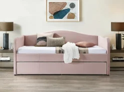 Vente-unique Cama nido MATHILDE 2 x 90 x 190 cm terciopelo