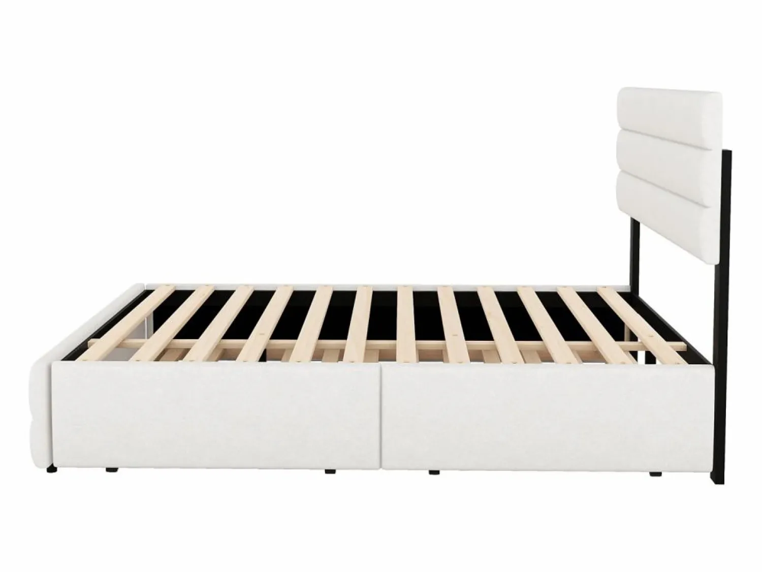 Best Cama nido para adultos y niños 140 x 200 cm y 90 x 190 cm - Cama con plataforma extensible con 2 cajones con somier y cabecero - Blanco
