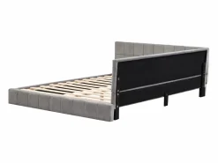 Discount Cama nido tapizada de 140 x 200 cm, sofá cama, somier de láminas, cama para adultos, terciopelo, Cama Nido