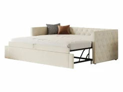 Online Cama nido tapizada en terciopelo - 90/180x200 cm - con somier de láminas - Cama Nido