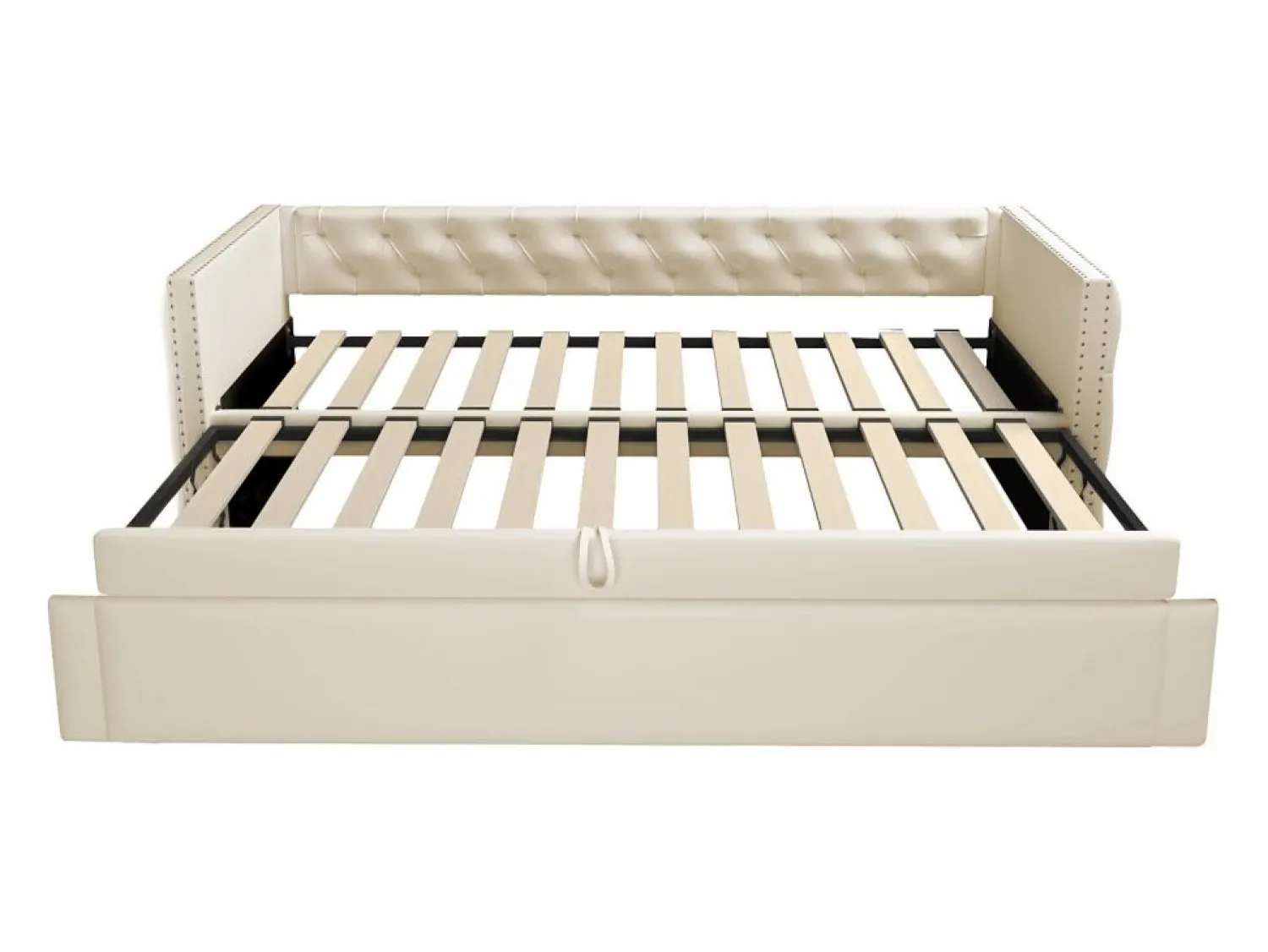 Online Cama nido tapizada en terciopelo - 90/180x200 cm - con somier de láminas - Cama Nido