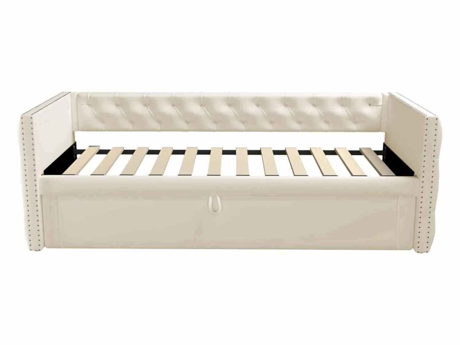 Online Cama nido tapizada en terciopelo - 90/180x200 cm - con somier de láminas - Cama Nido