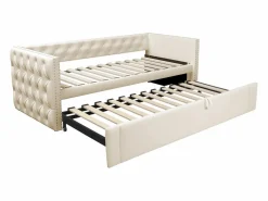 Online Cama nido tapizada en terciopelo - 90/180x200 cm - con somier de láminas - Cama Nido