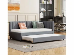 Cama nido tapizada 90x200cm - sofá cama nido, somier de láminas, camas juveniles, camas infantiles, camas supletorias, terciopelo -
