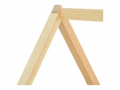 Cama nido 90x200/190 cm - Cama infantil con somier de láminas de madera y ruedas - y natural